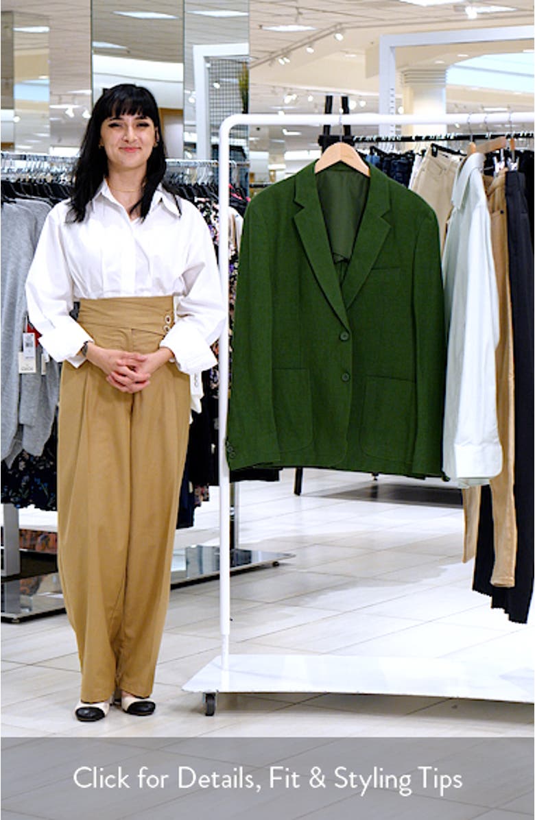 Tailored Fit Solid Linen Blazer, sales video thumbnail