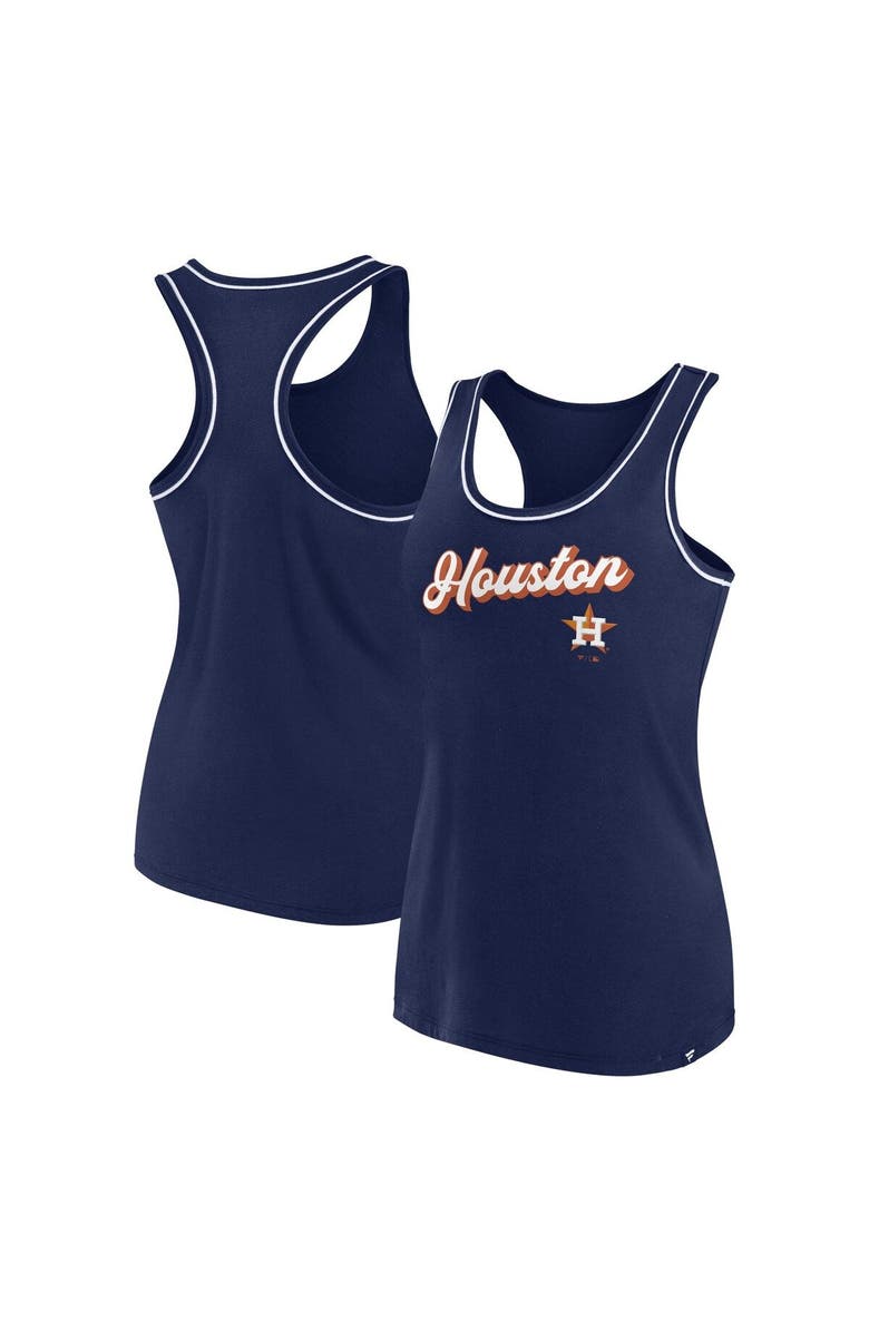 FANATICS Women's Fanatics Branded Navy Houston Astros Wordmark Logo Racerback Tank Top, Main, color, Navy