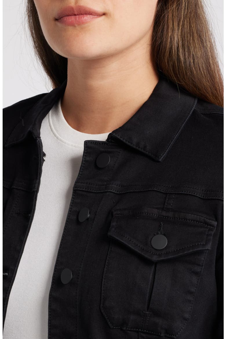 Amelia Denim Jacket, Alternate, color, BLACK