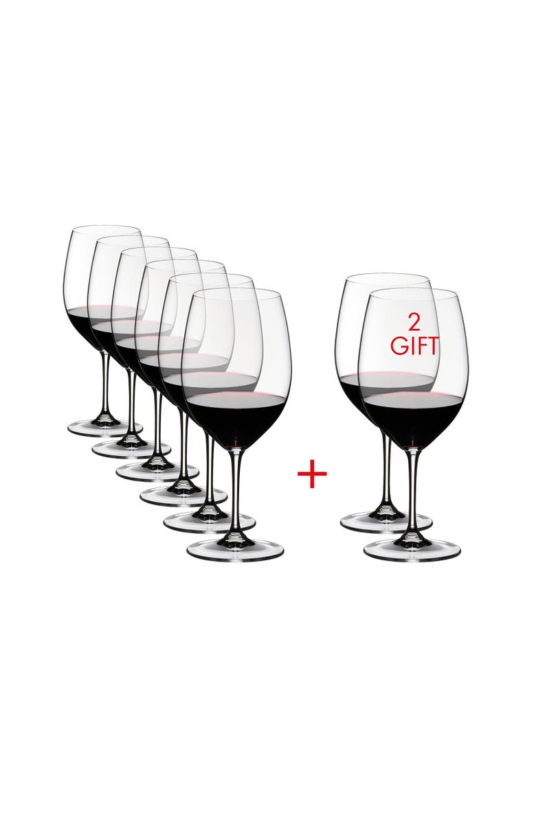 Riedel Vinum Cabernet Sauvignon/Merlot Glass Set, Main, color, Clear