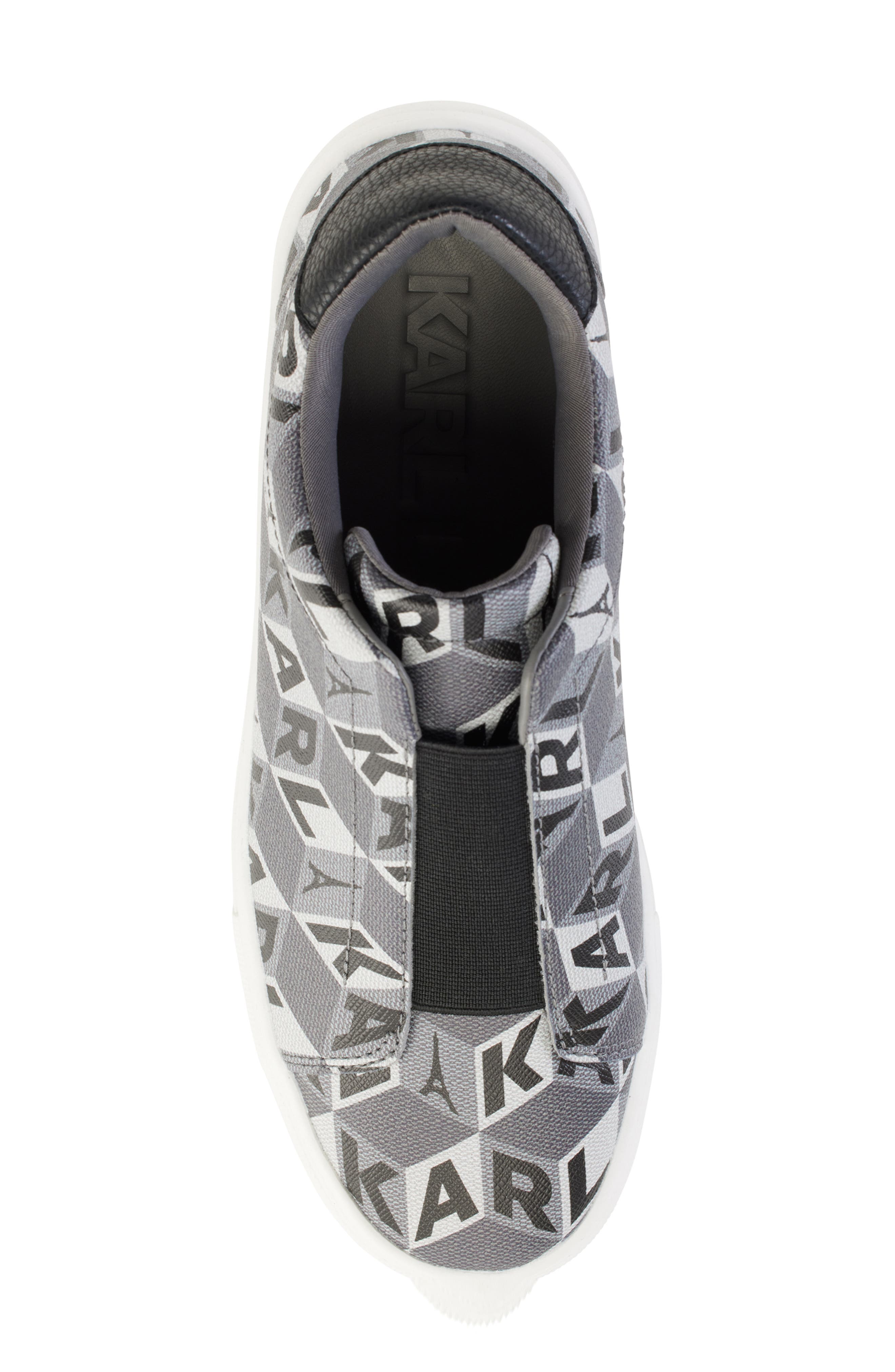 KARL LAGERFELD PARIS Cassanda Logo Print Slip-On Sneaker, Alternate, color, Mu5 - Multi/Black