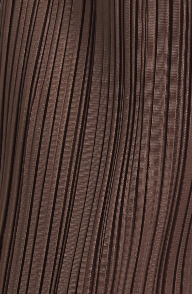 Issey Miyake Loop Pleated Wide Leg Ankle Pants, Alternate, color, Dark Brown