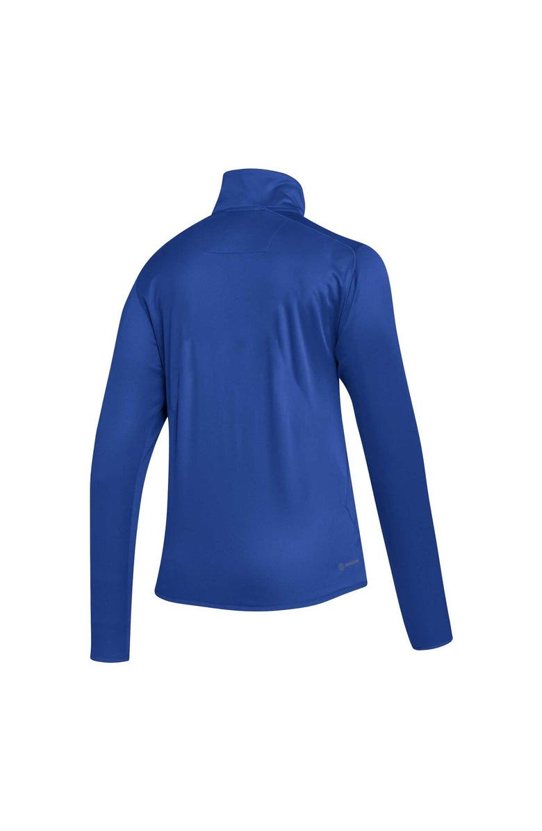 adidas Women's adidas Royal Kansas Jayhawks 2023 Sideline AEROREADY Raglan Half-Zip Top, Alternate, color, 