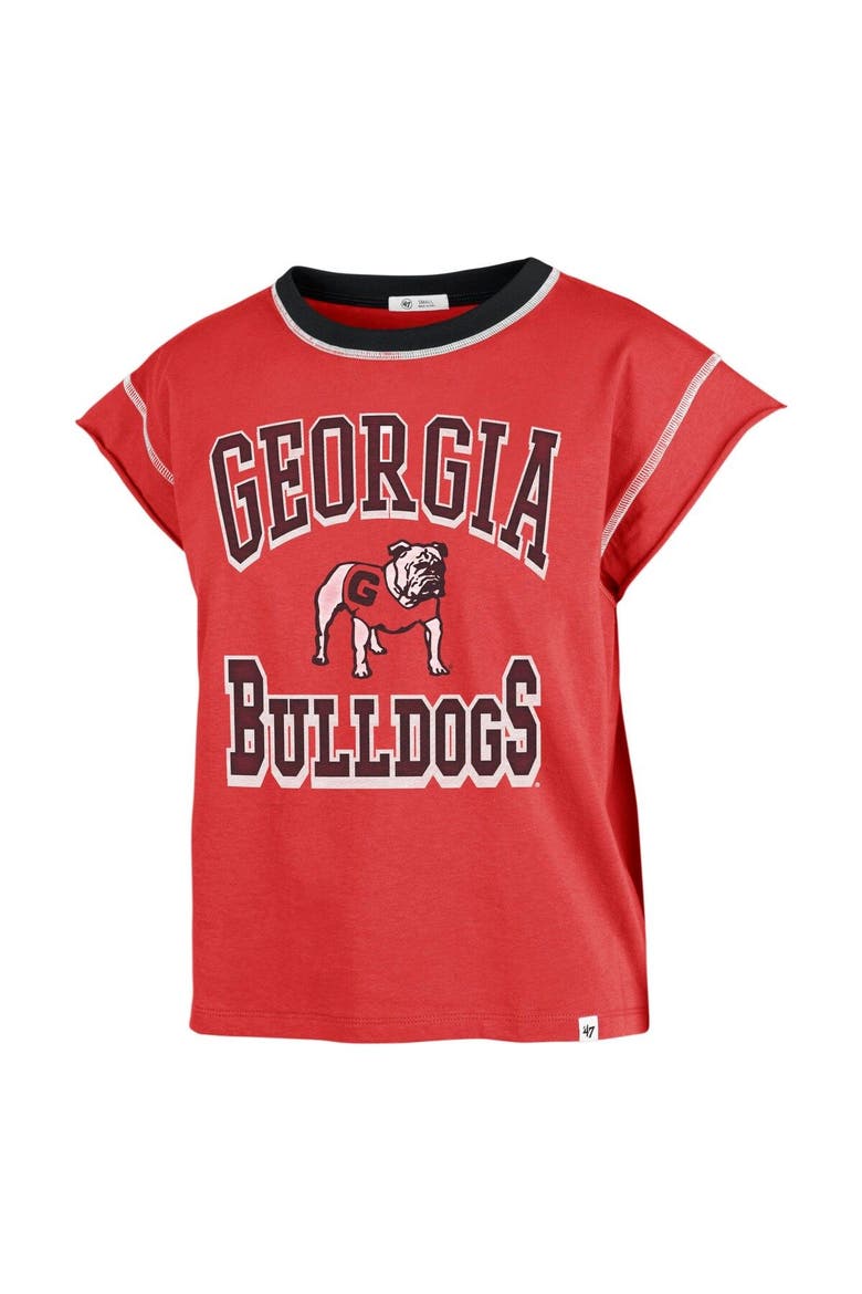 Women's '47 Red Georgia Bulldogs Sound Up Maya Cutoff T-Shirt, Alternate, color, Red