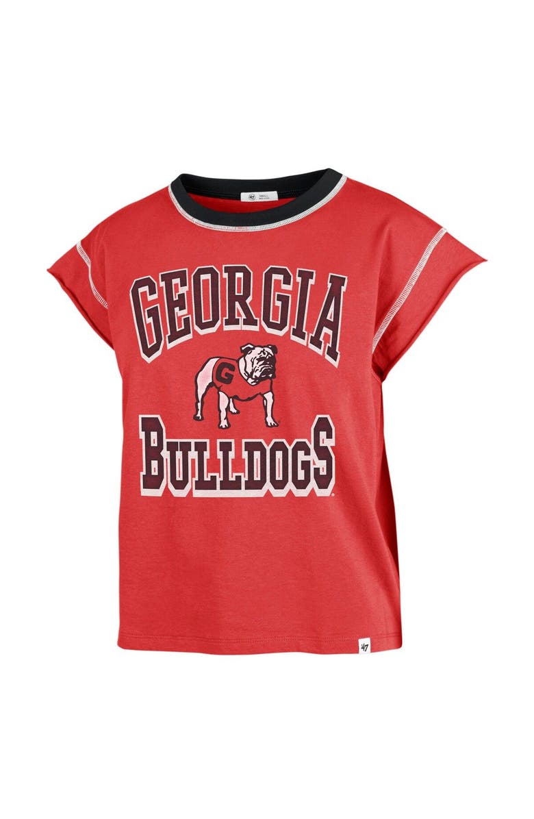 '47 Women's '47 Red Georgia Bulldogs Sound Up Maya Cutoff T-Shirt, Alternate, color, Red