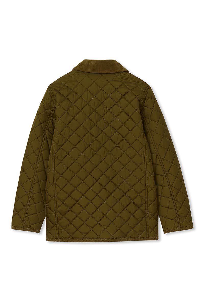 Girls Quilted Water Resistant Jacket, Alternate, color, Avocado Green