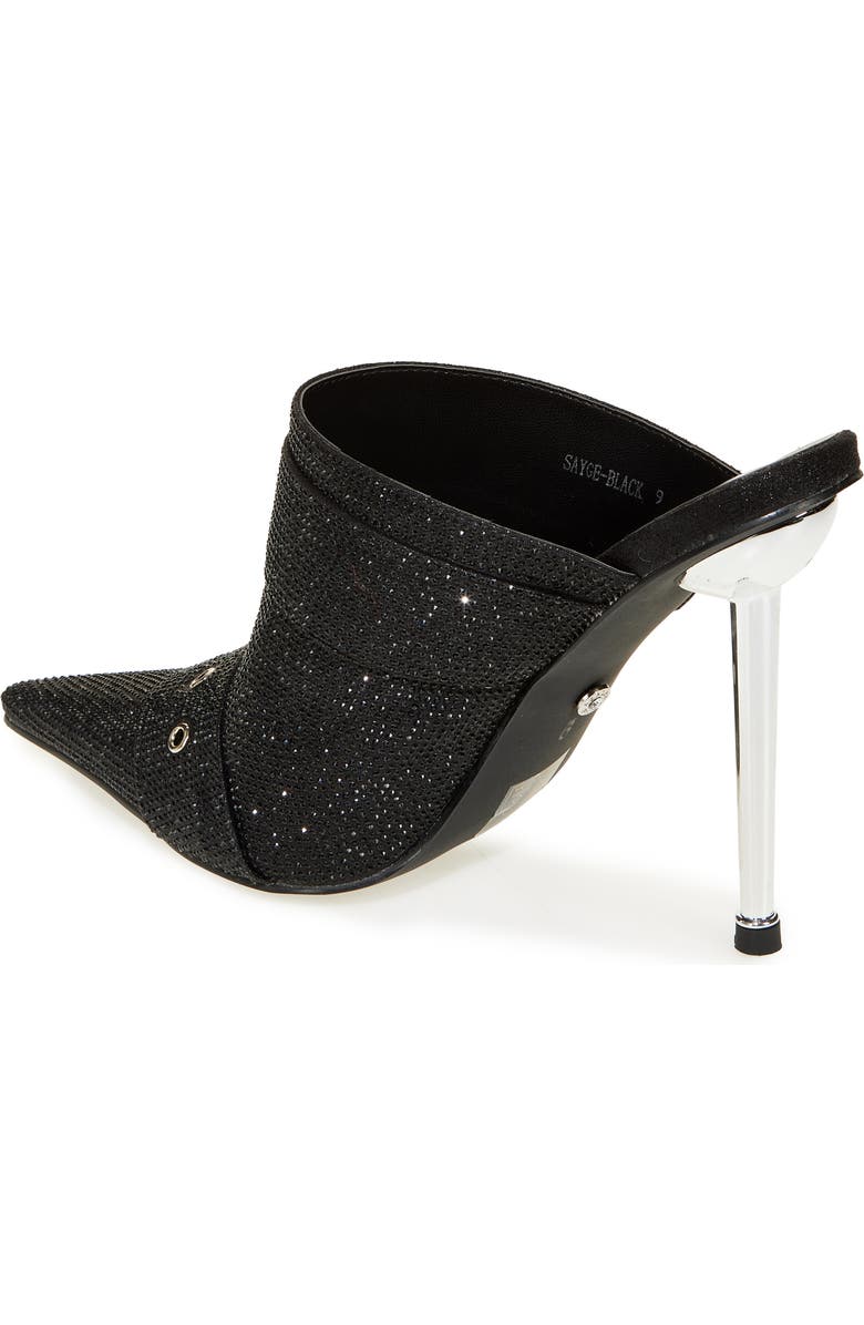 AZALEA WANG Sayge Rhinestone Buckle Strap Mule Pump, Alternate, color,