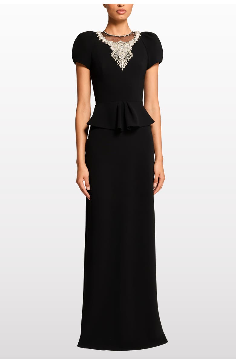 Jenny Packham Nocturne Maxi Dress, Alternate, color, Liquorice