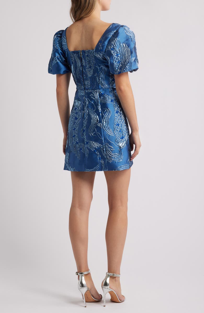 Lilly Pulitzer<sup>®</sup> Booker Puff Sleeve Jacquard Romper, Alternate, color, 