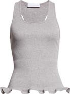 Stella McCartney Frilled Hem Rib Organic Cotton Tank