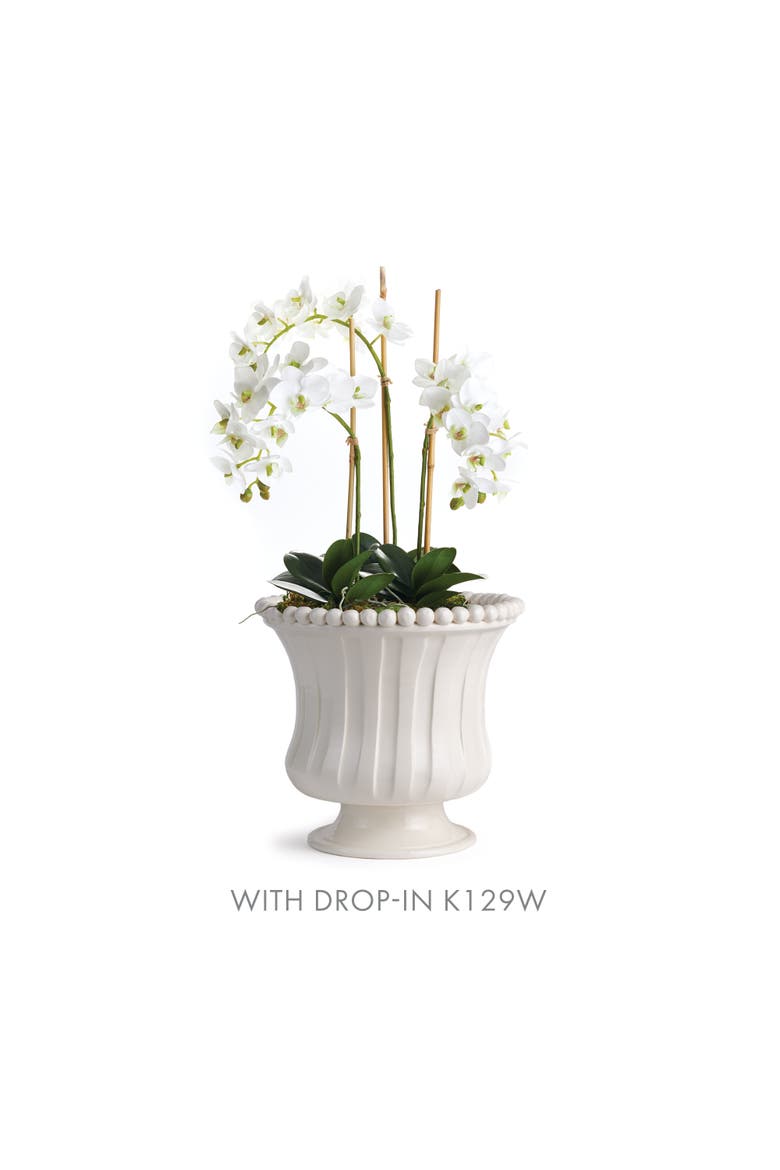 Coletta Petite Flared Vase, Alternate, color, White