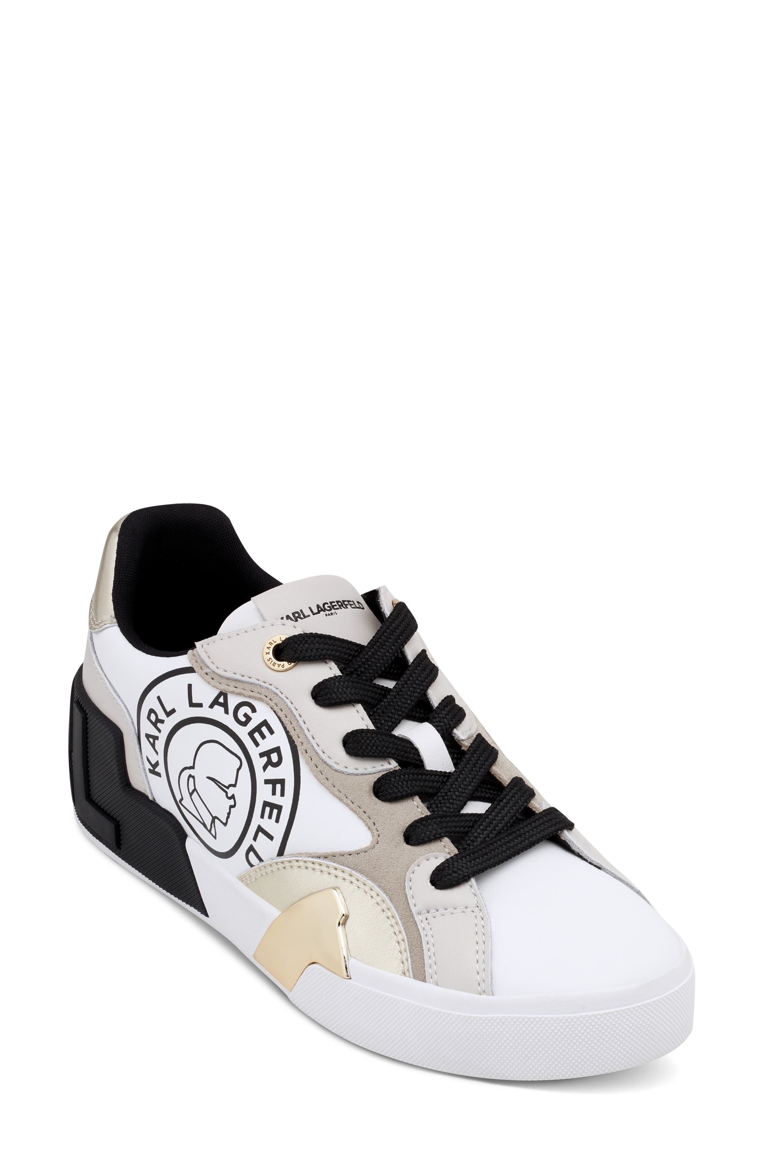 KARL LAGERFELD PARIS Meryn Sneaker, Main, color, Bright White/ Calcare