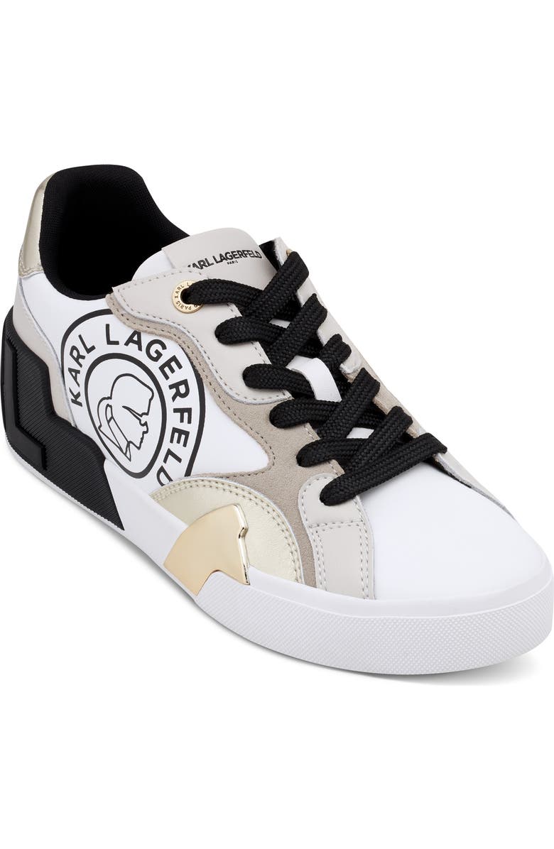 KARL LAGERFELD PARIS Meryn Sneaker, Main, color, Bright White/ Calcare