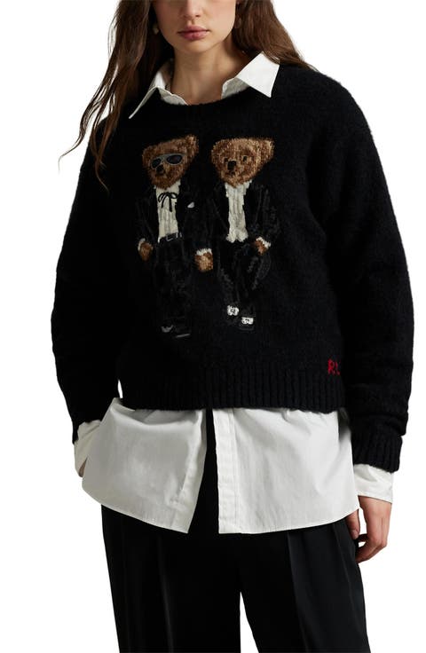 Ralph & Ricky Tuxedo Bear Wool & Alpaca Blend Sweater