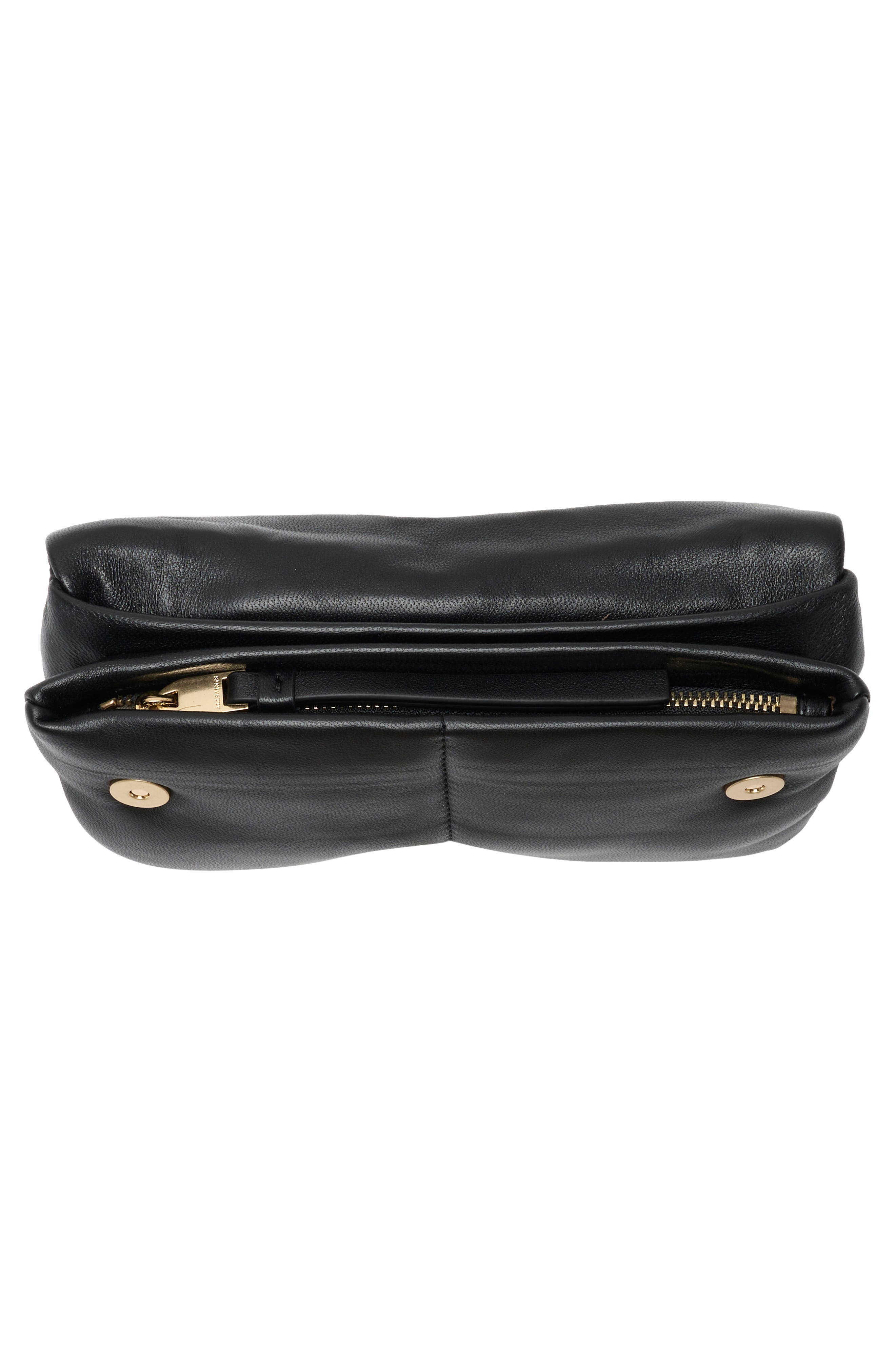 AllSaints Ezra Logo Strap Leather Crossbody Bag, Alternate, color, Black
