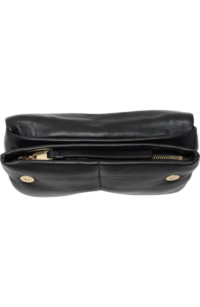 AllSaints Ezra Logo Strap Leather Crossbody Bag, Alternate, color, Black