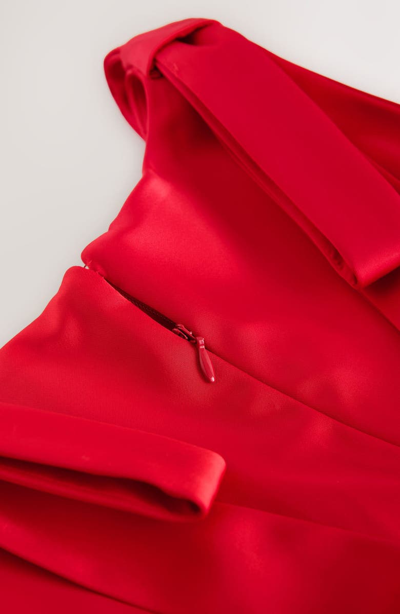 NEXT Satin Tie Detail Minidress, Alternate, color, Red