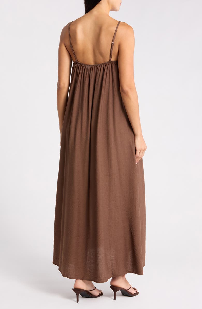 Blu Pepper Pleated Maxi Sundress, Alternate, color, Brown