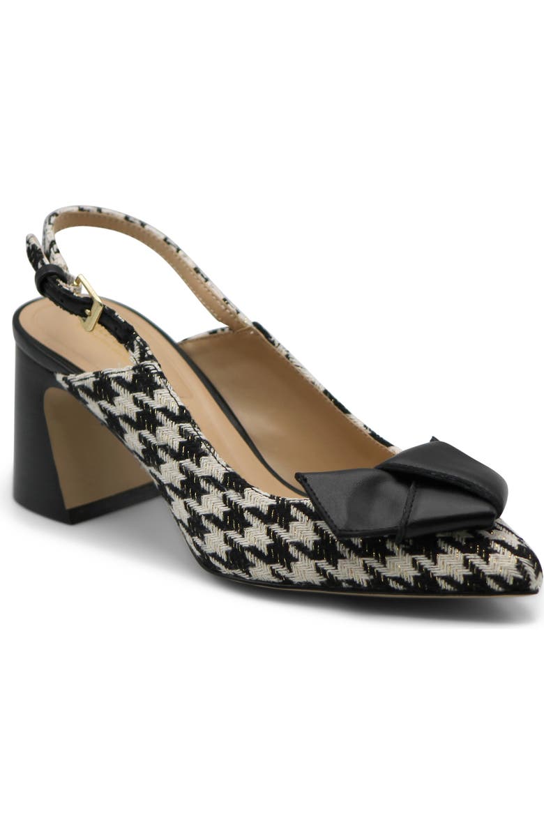 Charles by Charles David Aerinne Slingback Pointed Toe Pump, Main, color, Black Off White