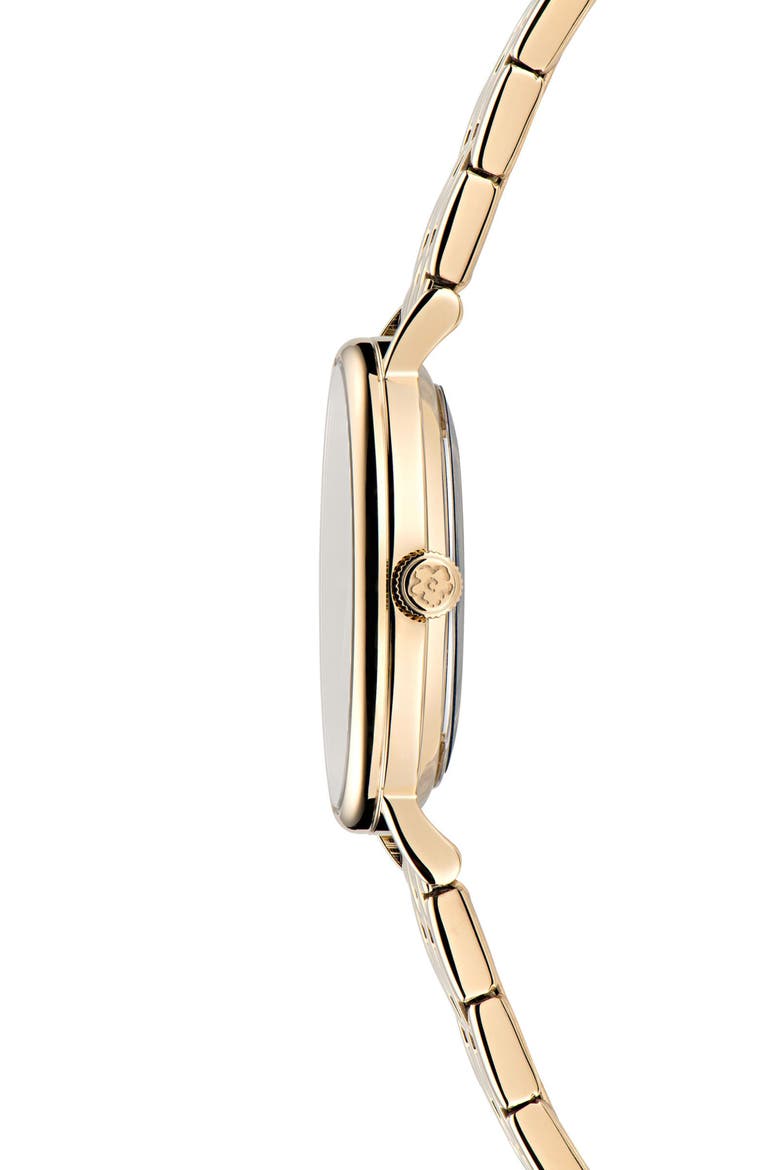 Floral Bracelet Watch, Alternate, color, GOLD-TONE