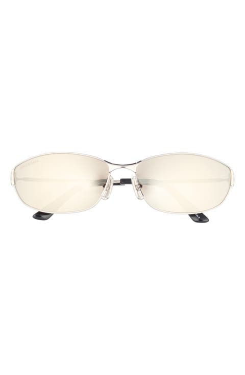 65mm Oversize Oval Sunglasses
