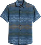 Pendleton Gateway Print Short Sleeve Cotton Button-Up Shirt