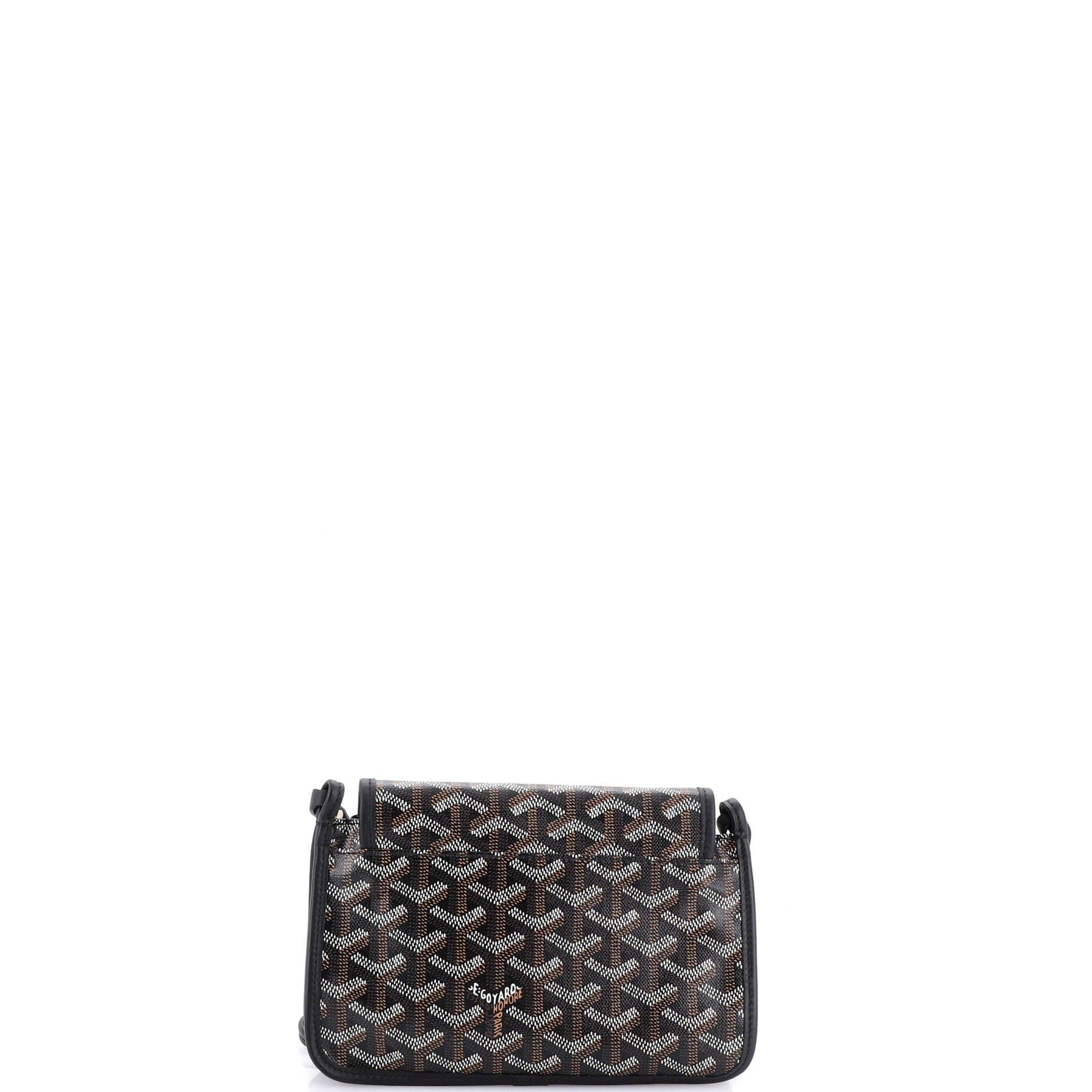 Pre-Owned Goyard Plumet Clutch Wallet Coated Canvas, Alternate, color, Black