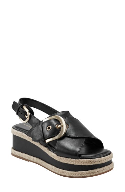 Renda Slingback Espadrille Platform Wedge Sandal (Women)