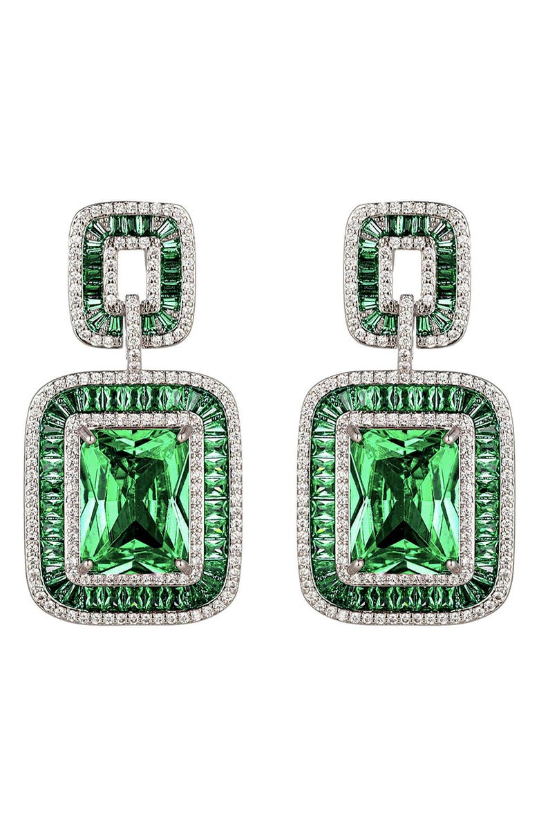 EYE CANDY LOS ANGELES Lea CZ Statement Drop Earrings, Main, color, 