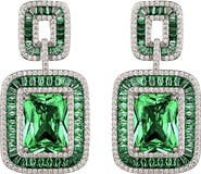 EYE CANDY LOS ANGELES Lea CZ Statement Drop Earrings