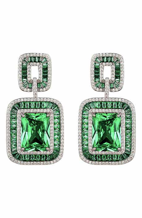 EYE CANDY LOS ANGELES Lea CZ Statement Drop Earrings