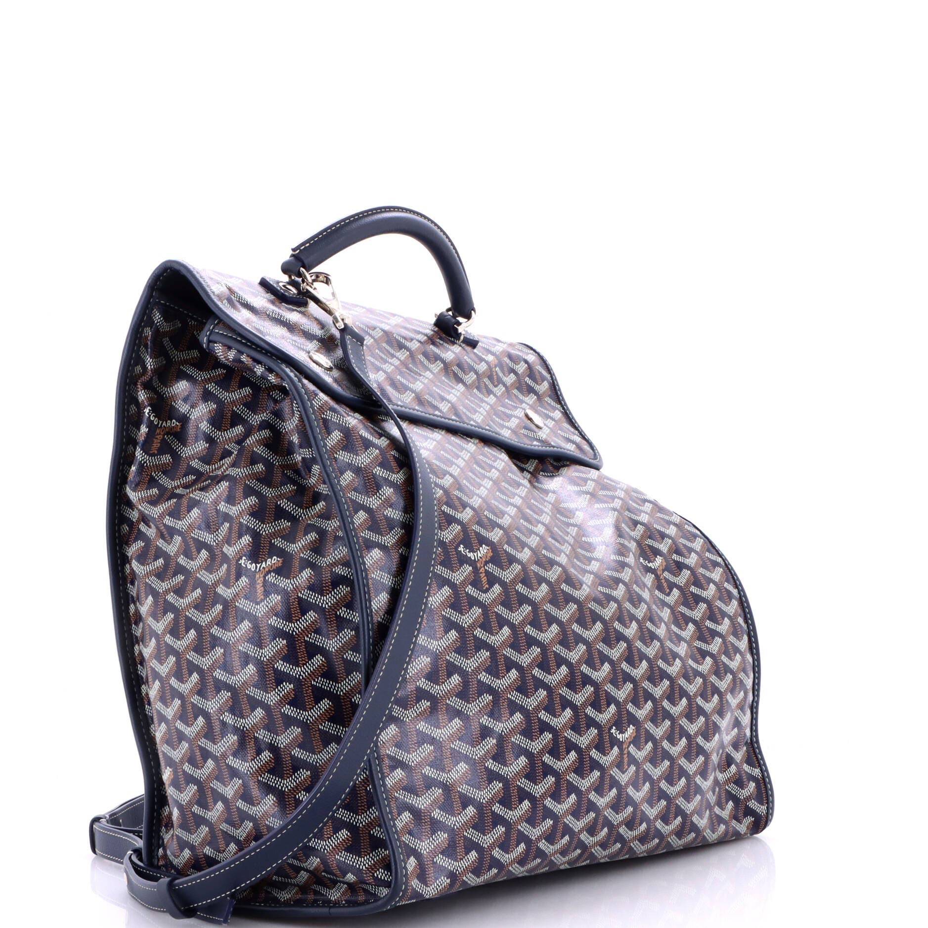 Saint Leger Briefcase Backpack Coated Canvas, Alternate, color, Blue