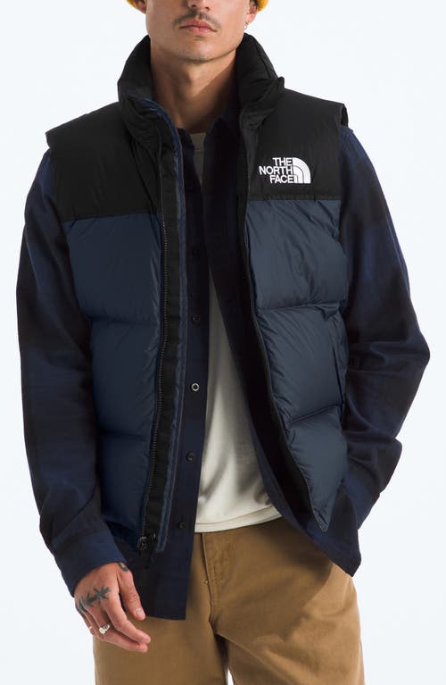 The North Face 1996 Retro Nuptse Water Resistant Down Puffer Vest In Blue