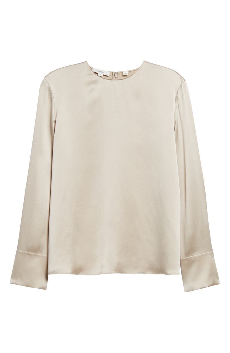 Vince Long Sleeve Silk Top, Alternate, color,