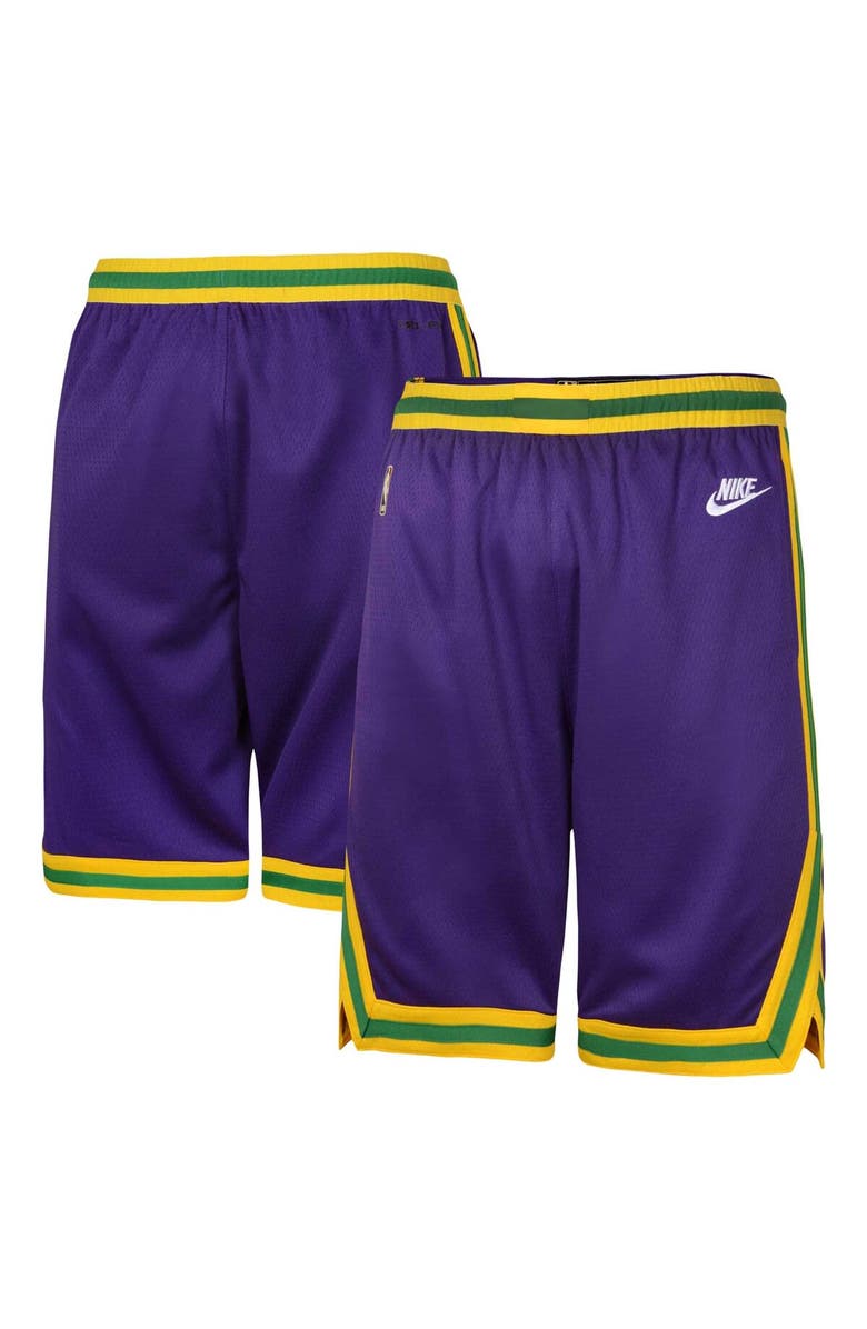 NBA Youth Nike Purple Utah Jazz Classic Edition Swingman Shorts, Alternate, color, Purple