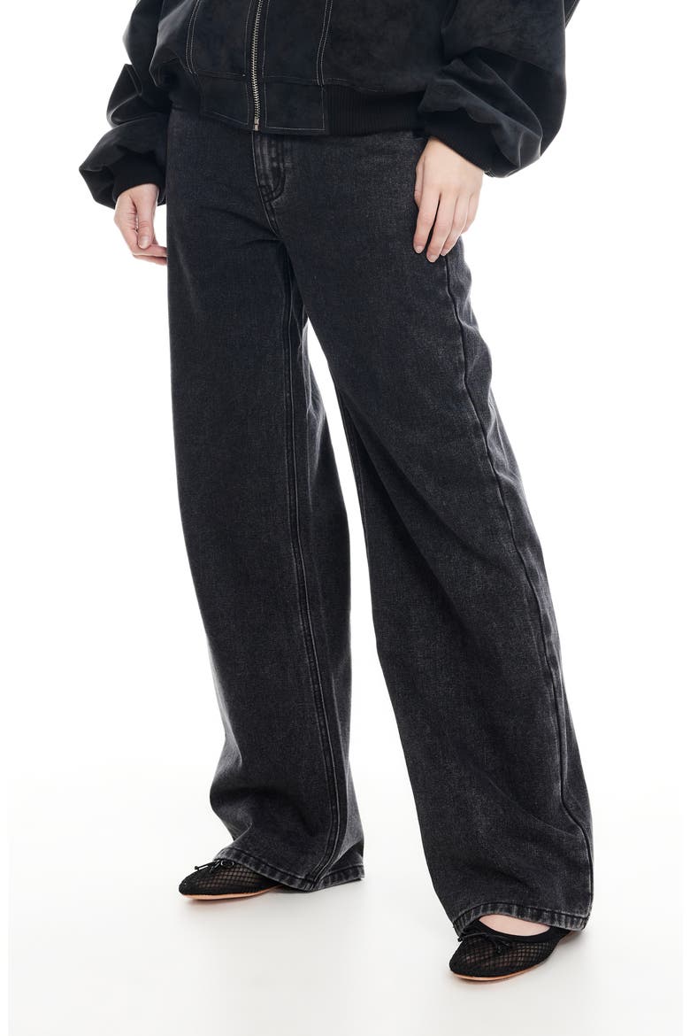 Rising Wide Leg Jeans, Alternate, color, WASHED ONYX