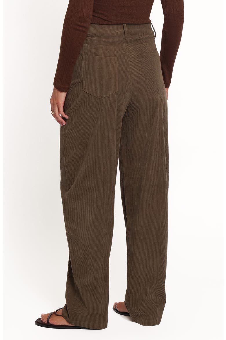 Hillary High Waist Barrel Leg Corduroy Pants, Alternate, color, OLIVE CORDUROY