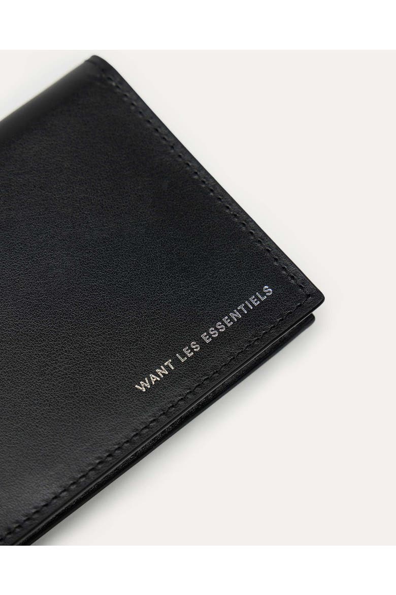 Arch Smooth Leather Passport Cover, Alternate, color, Black