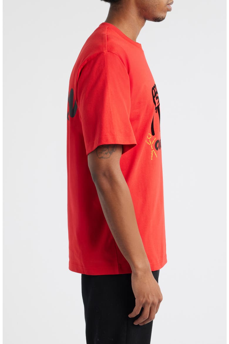 Human Race Cotton Graphic T-Shirt, Alternate, color, POPPY RED