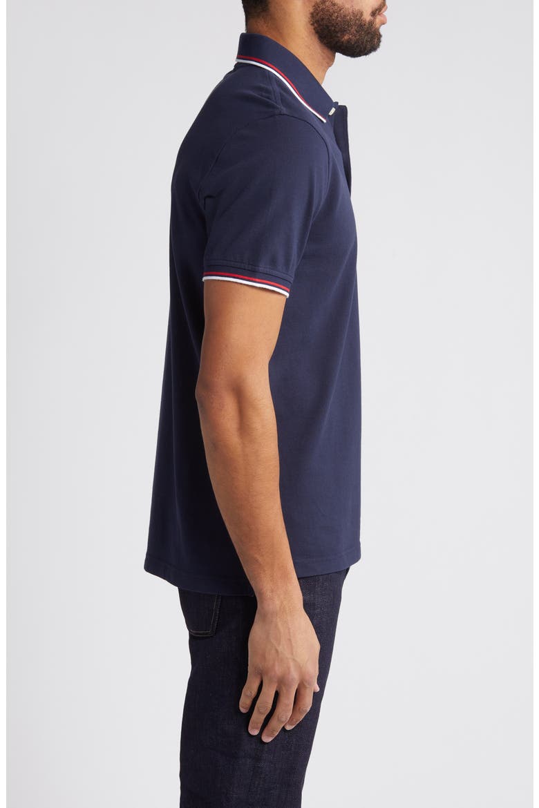 Tipped Piqué Polo, Alternate, color, NAVY BLAZER