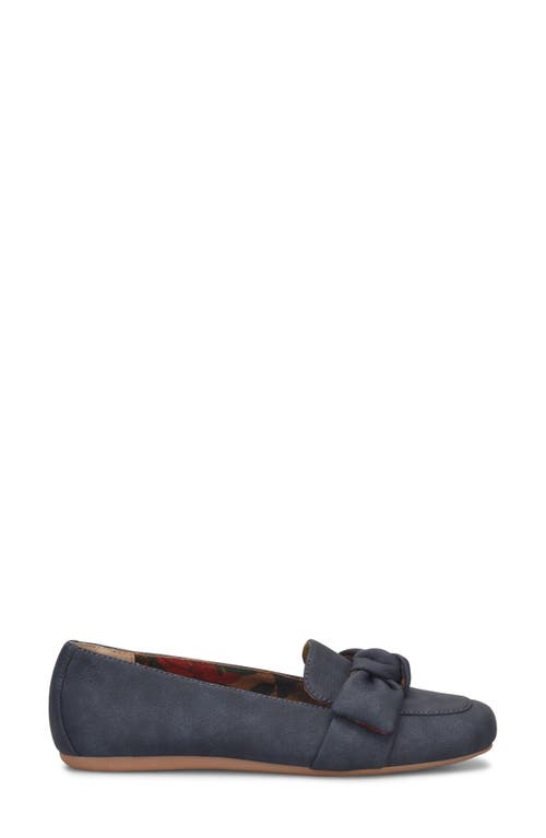 B O C By Børn Paisley Bow Flat In Navy Nubuck