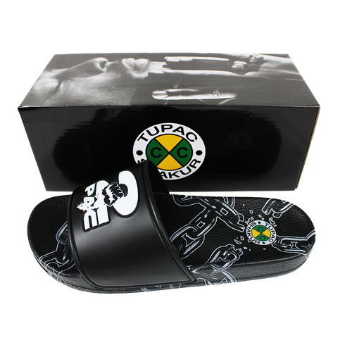 Cross Colours 2pac Chain Slides In Black