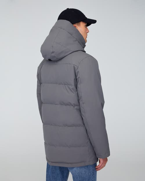 Quartz Co. Grant | Hooded Down Winter Jacket In Steel Grey