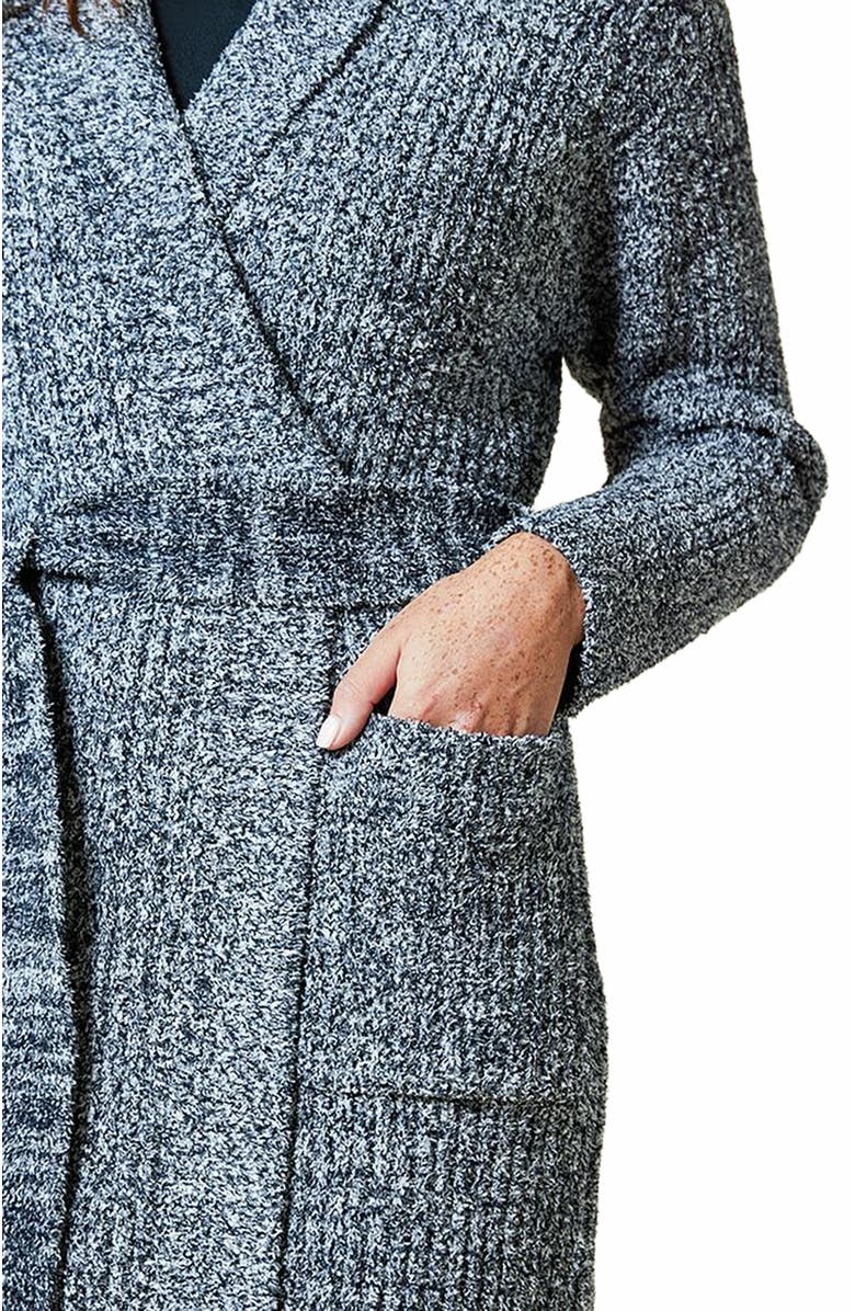 Softies Heather Marshmallow Wrap Robe, Alternate, color, Heather Black