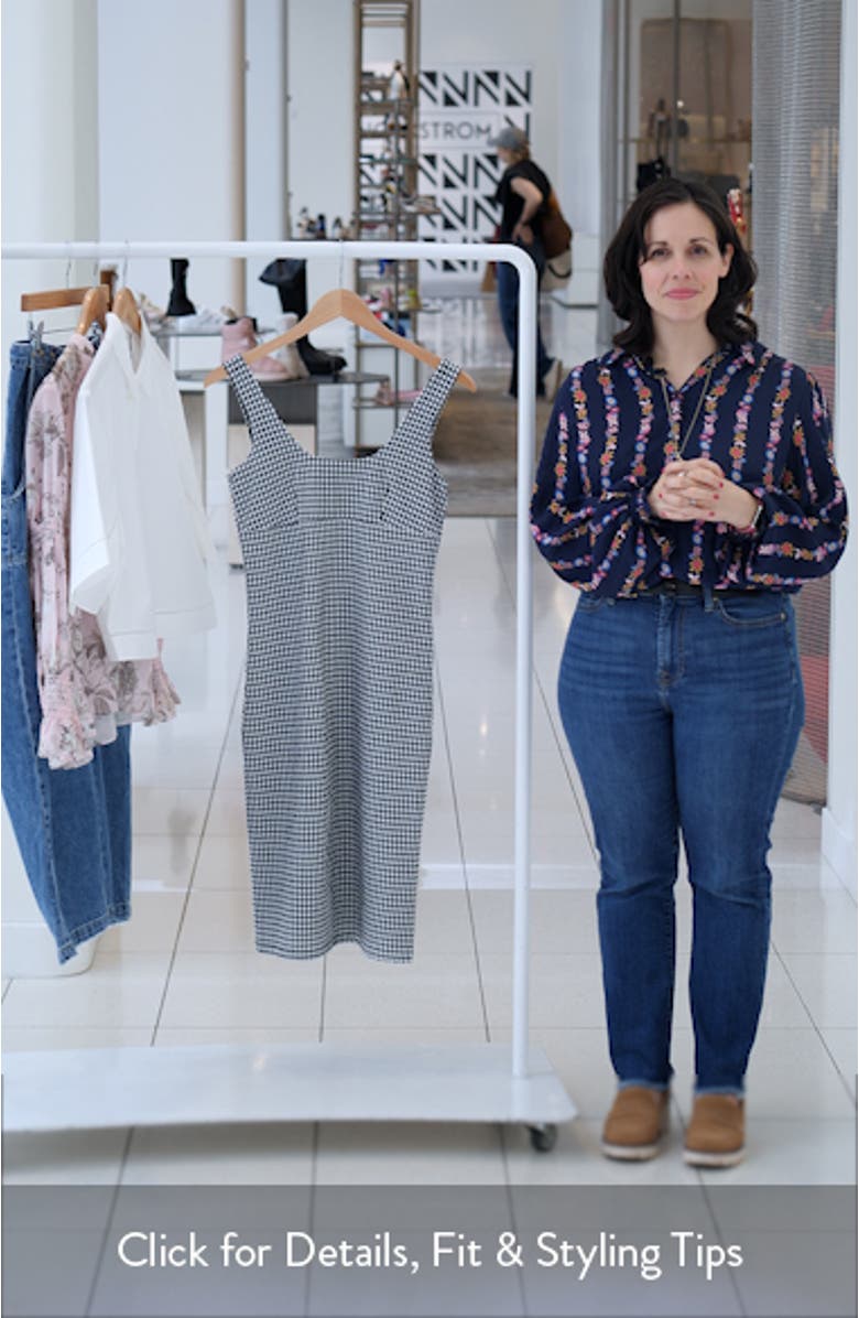 Gingham Sleeveless Sheath Dress, sales video thumbnail