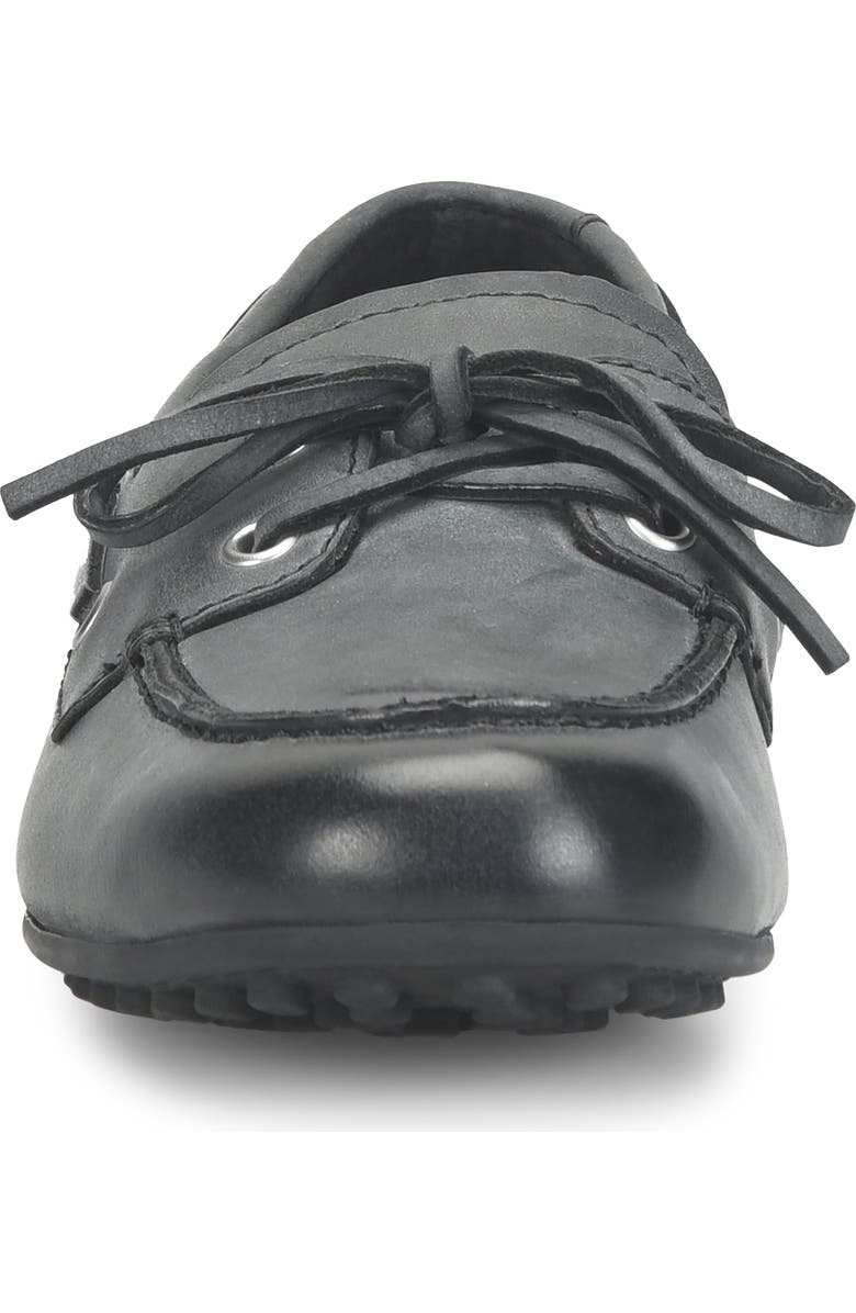 Børn Faye Boat Shoe, Alternate, color, Black Leather