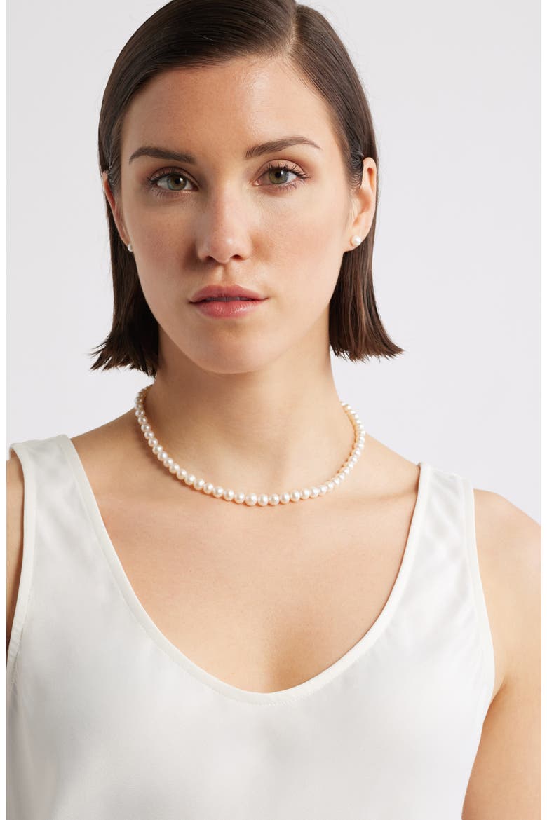 Freshwater Pearl Necklace, Alternate, color, 14K WHITE GOLD/ PEARL