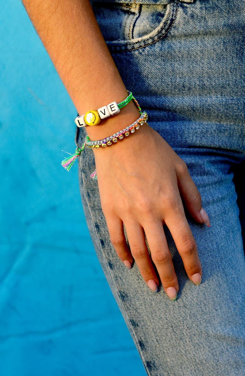 Venessa Arizaga Love Smiley Bracelet, Alternate, color, Rainbow