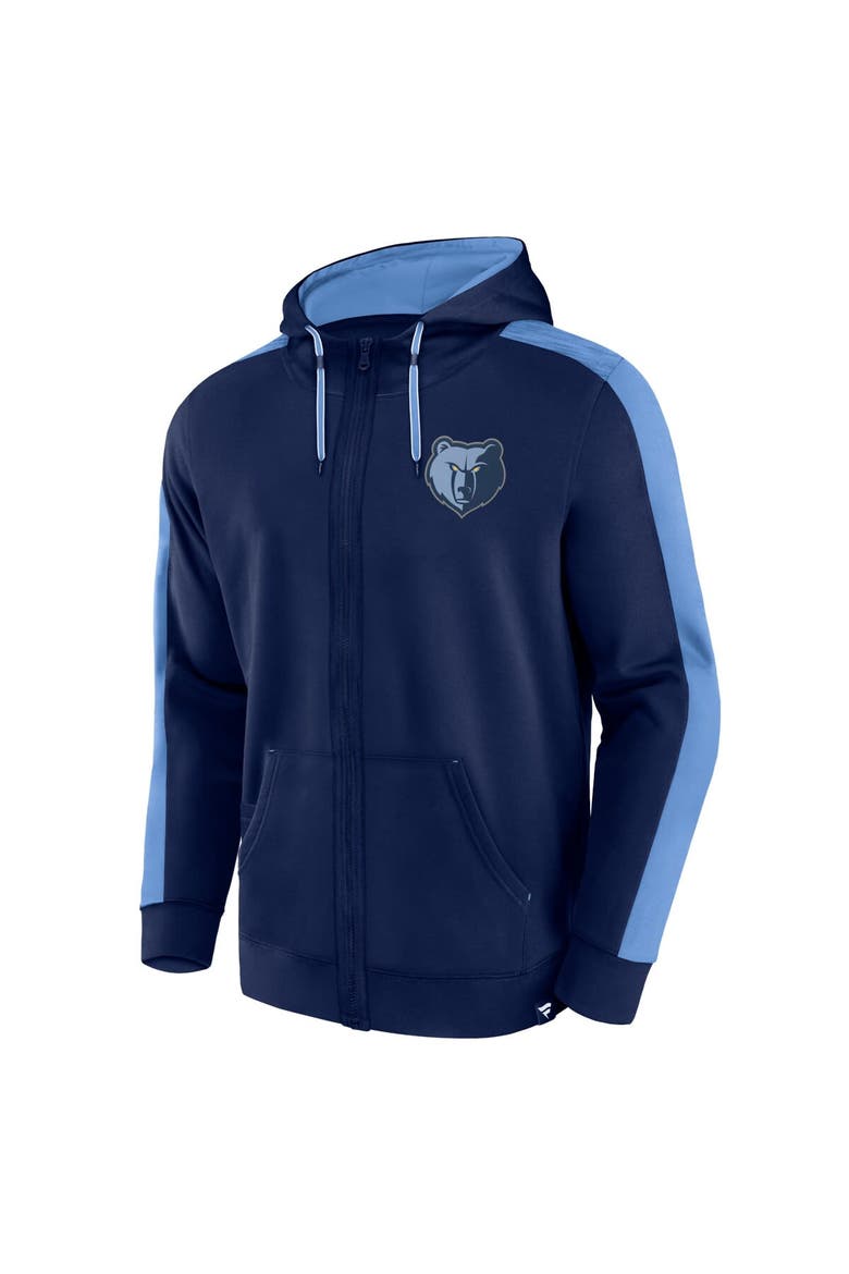 Men's Fanatics Branded Navy Memphis Grizzlies Rainbow Shot Full-Zip Hoodie, Alternate, color, Navy