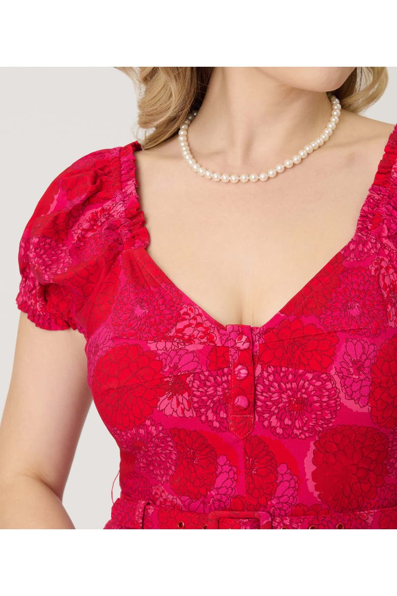 Ohara Swing Dress, Alternate, color, Red & Pink Flower Print